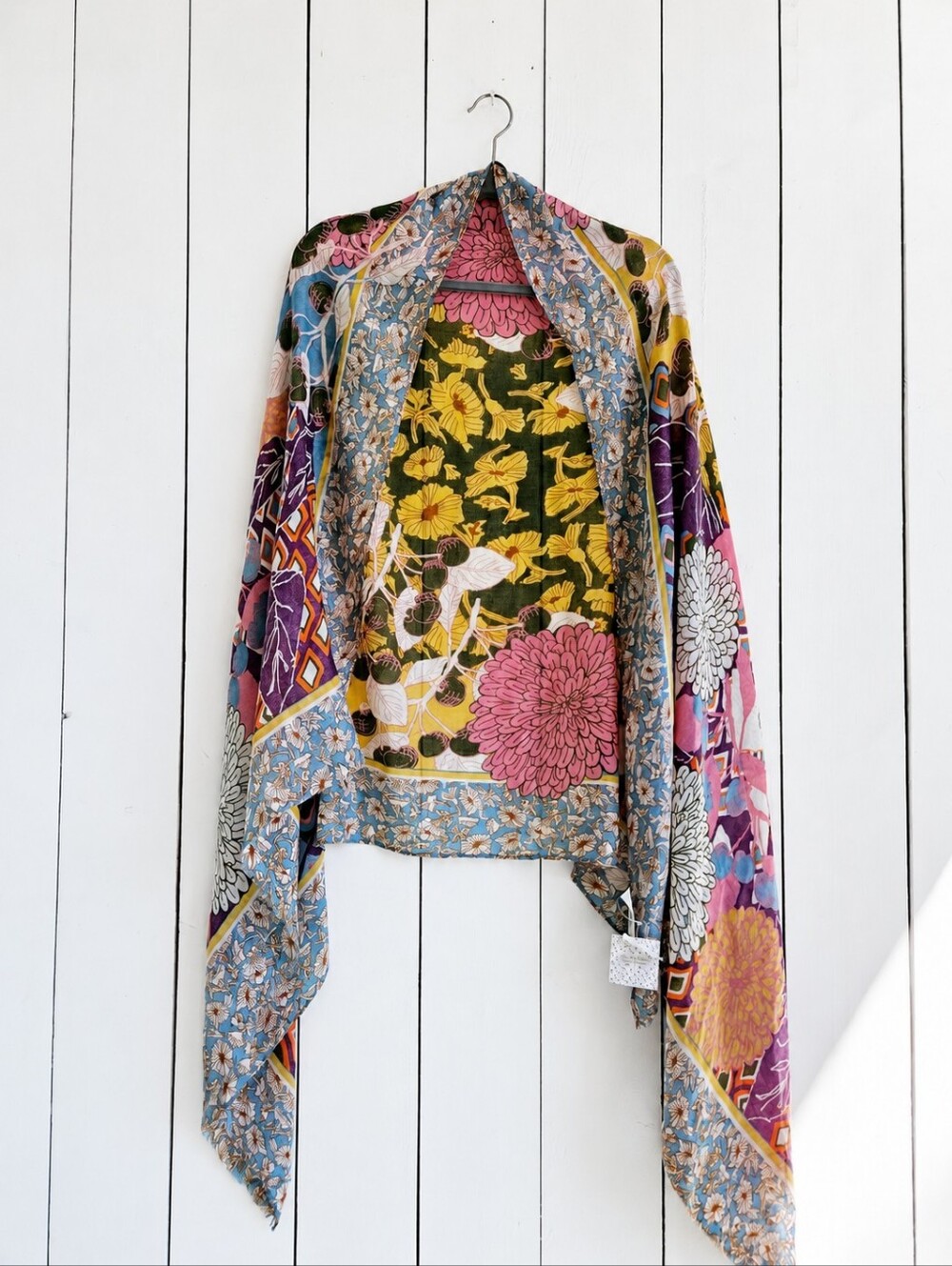 NWT Lulla Collection Floral Boho Scarf 73" x 35" Shabby Chic